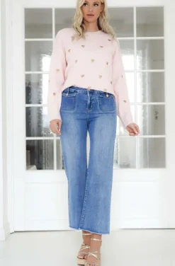 Mixed Brands - Sweater with hearts 3020 - Pink