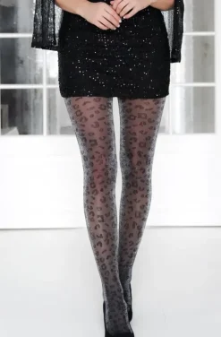 Mixed Brands - tights leo glitter Y502 - Grey