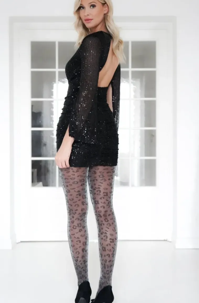 Mixed Brands - tights leo glitter Y502 - Grey