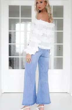 Mixed Brands - Top with Frills 12036 - White