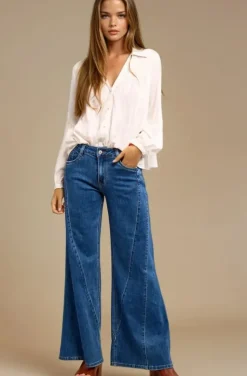 Mixed Brands - Trendy wide jeans 2771 - Blue