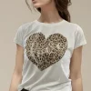 Mixed Brands - Tshirt Leo Love Heart 5223 - White