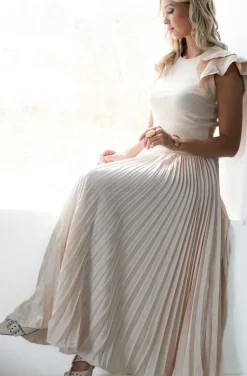 Mixed Brands - Tshirt with frills 2169 - Beige
