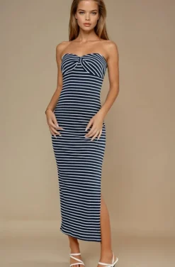 Mixed Brands - Tube Dress 7486 - Striped Marine