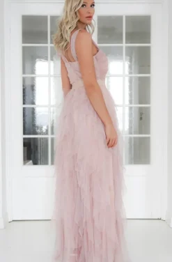 Mixed Brands - Tulle Dress Maxi Asymmetric 19831 - Pink