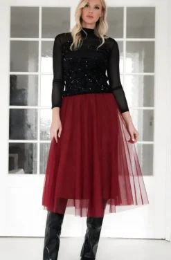Mixed Brands - Tulle skirt Tulipa 0231 - Burgundy