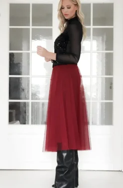 Mixed Brands - Tulle skirt Tulipa 0231 - Burgundy