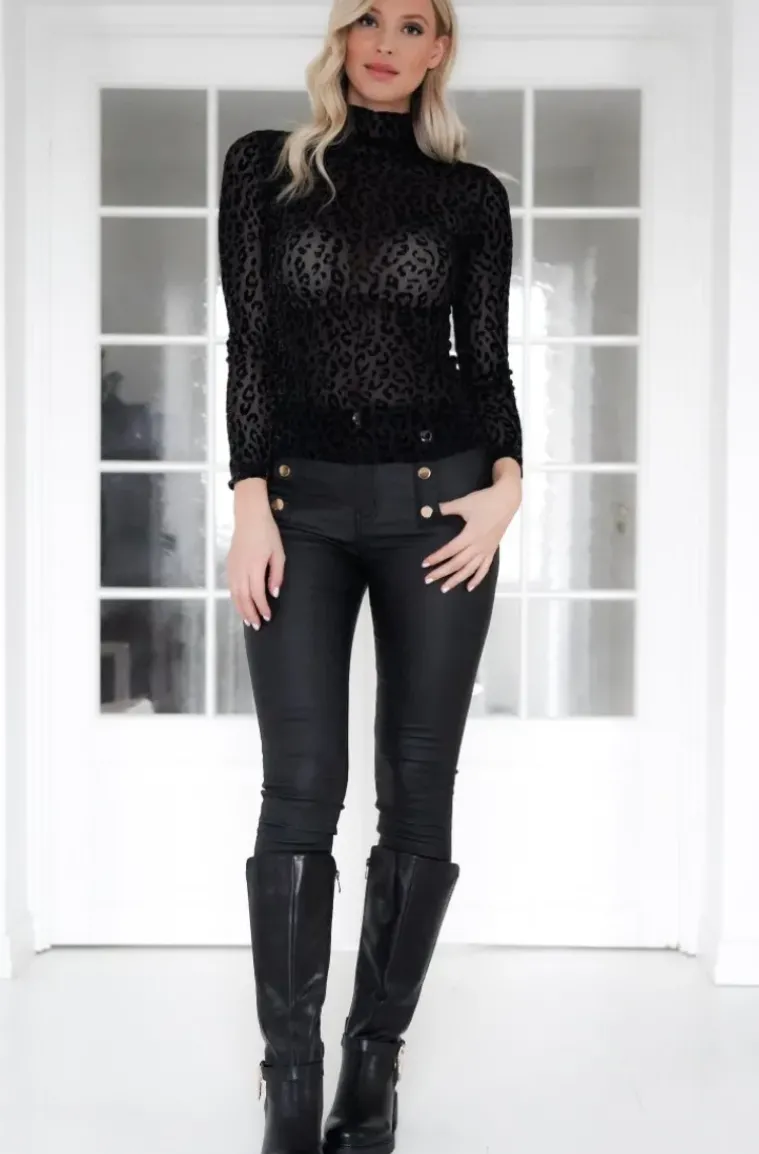 Mixed Brands - Velvet Leo Top 1315 - Black