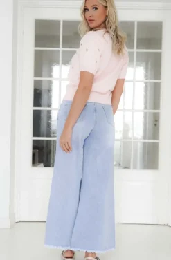 Mixed Brands - Wide flare jeans 2289 - Light Blue