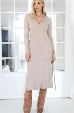Mixed Brands - Wrap Dress 7007 - Fango Chiaro