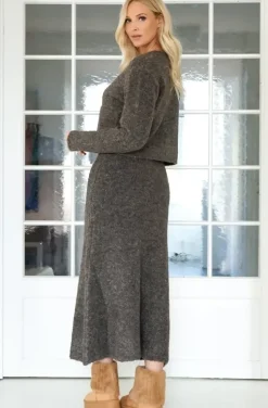 Norr - Filine Knit Cardigan - Dark Brown
