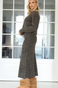 Norr - Filine Knit Skirt - Dark Brown