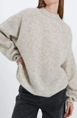 Norr - Hazina knit top - Beige Melange