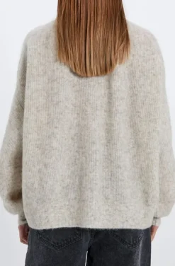 Norr - Hazina knit top - Beige Melange
