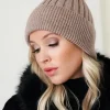 Plain Vanilla - Beanie with faux fur pompom - Sand