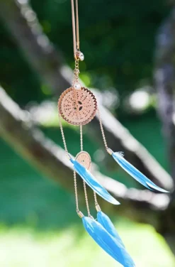 Plain Vanilla - Dreamcatcher Necklace - Rose Turkos