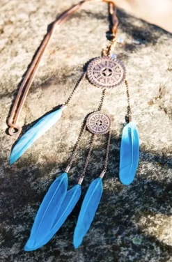Plain Vanilla - Dreamcatcher Necklace - Rose Turkos