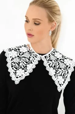 Plain Vanilla - Fake Collar Large Lace White C006