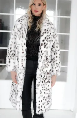 Plain Vanilla - Long Faux Fur Leo Coat