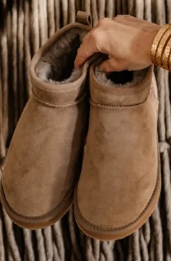Shepherd of Sweden - Dam Kim Låga Fårskinnsboots Stone