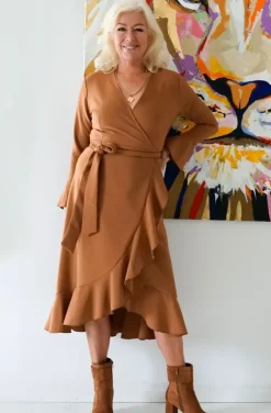 Susanne Nordström <3 Blond Hour - The Perfect Wrap Dress - Camel bi-stretch