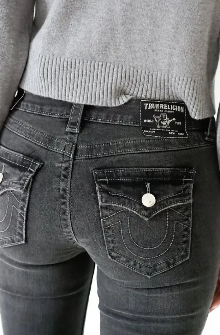 True Religion - Becca Mid Rise Bootcut Flap - Charcoal
