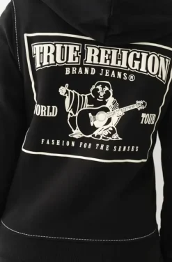 True Religion - Big T Classic Zip Hoodie Jet Black