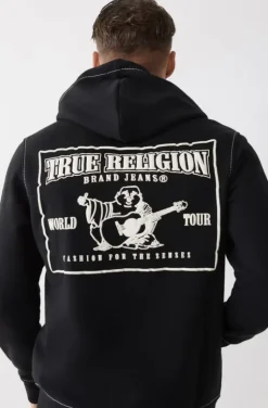 True Religion - Big T Zip Hoodie - Black