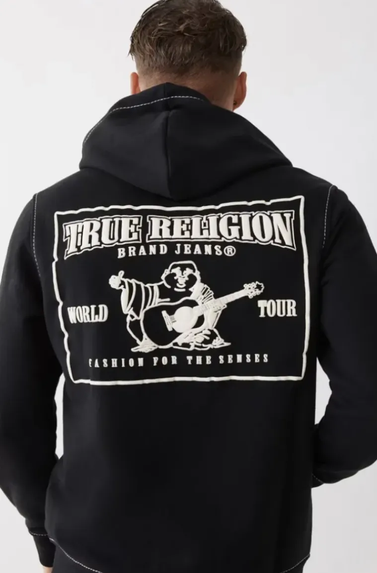 True Religion - Big T Zip Hoodie - Black