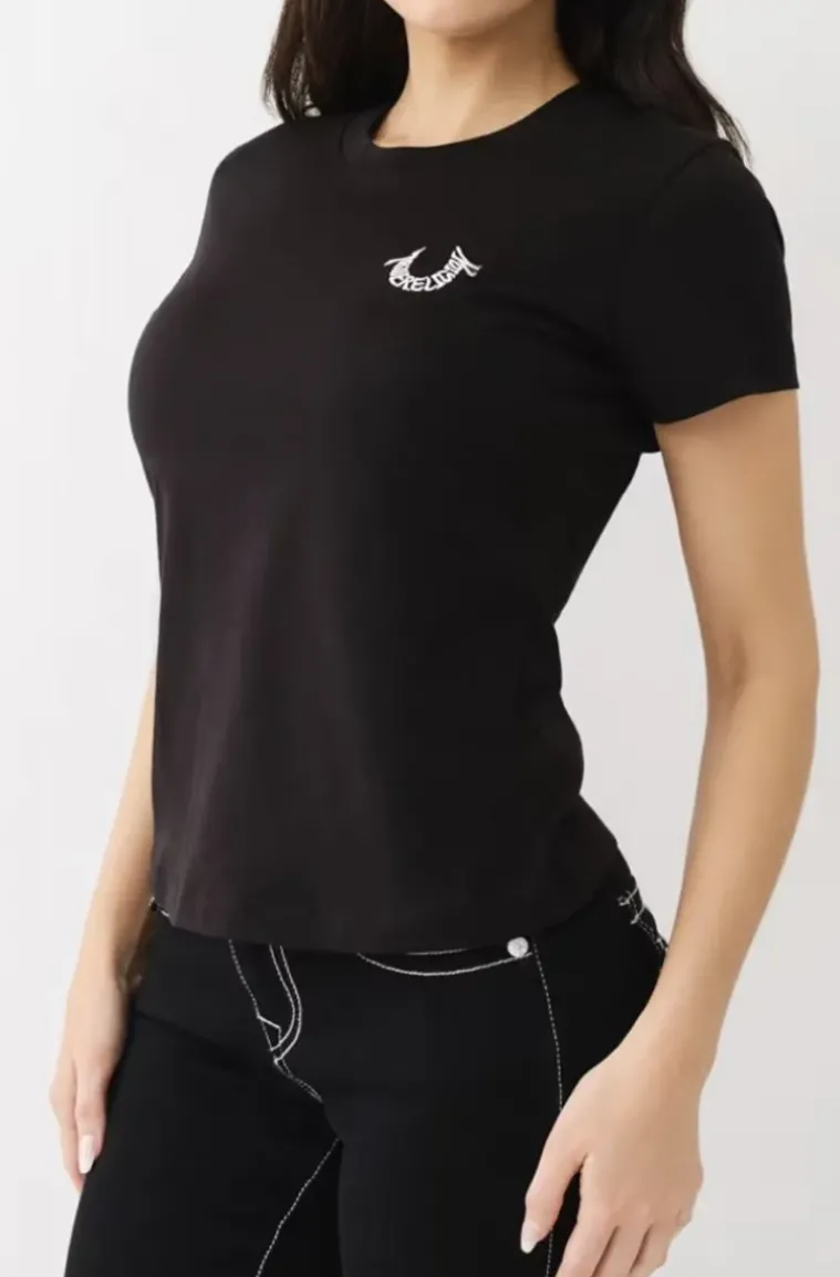 True Religion - Embroidered Horseshoe Tshirt - Jet Black