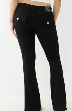True Religion - Joey Low Rise Flare Black Body Rinse