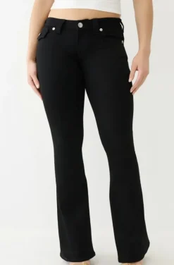 True Religion - Joey Low Rise Flare Black Body Rinse