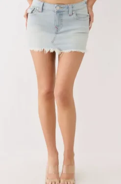 True Religion - Sadie Frayed Mini Skirt