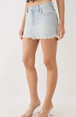True Religion - Sadie Frayed Mini Skirt
