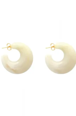 Vanessa Baroni - Moon Earring White Marble