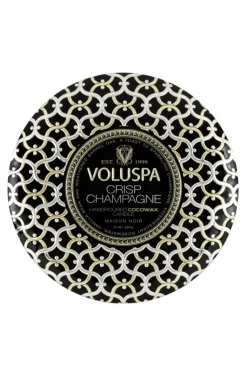 Voluspa - 3 Wick Tin Candle 40 tim Crisp Champagne