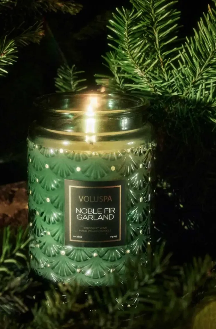 Voluspa - Noble Fir Garland Large Jar Candle